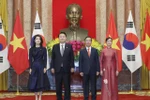 Chủ tịch nước Võ Văn Thưởng chủ trì lễ đón Tổng thống Hàn Quốc