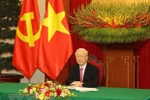 Tổng Bí thư Nguyễn Phú Trọng dự cuộc gặp cấp cao Việt Nam-Campuchia-Lào