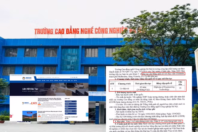 Cao đẳng nghề Công nghiệp Hà Nội: CTLK cấp bằng của Úc nhiều năm không có thí sinh dự tuyển