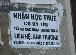 Học thuê đã trở thành một "dịch vụ" Học thuê đã trở thành một "dịch vụ"