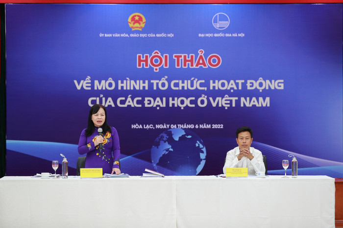Hội thảo “Về mô hình tổ chức, hoạt động của các đại học ở Việt Nam”. (Ảnh: VNU) Hội thảo “Về mô hình tổ chức, hoạt động của các đại học ở Việt Nam”. (Ảnh: VNU)