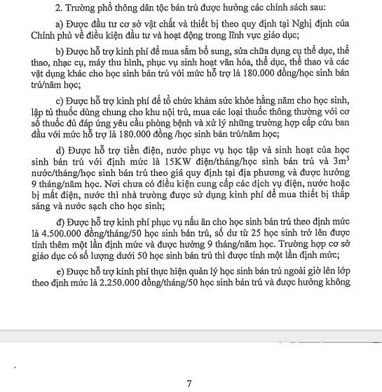 Dự thảo đề xuất hỗ trợ kinh phí phục vụ nấu ăn cho học sinh bán trú.(Ảnh: cắt màn hình) Dự thảo đề xuất hỗ trợ kinh phí phục vụ nấu ăn cho học sinh bán trú.(Ảnh: cắt màn hình)