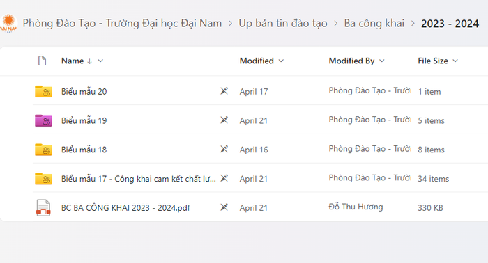 Tại báo cáo ba công khai năm học 2023-2024, nhà trường không có biểu mẫu 21 thông tin về hoạt động tài chính. (ảnh chụp màn hình) Tại báo cáo ba công khai năm học 2023-2024, nhà trường không có biểu mẫu 21 thông tin về hoạt động tài chính. (ảnh chụp màn hình)