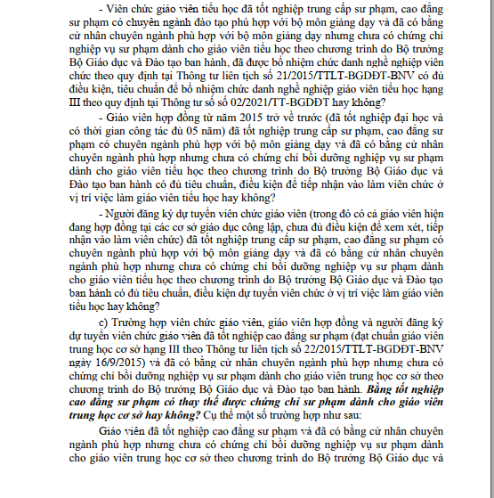 Công văn 789/SNV- CCVC Sở Nội vụ Hưng Yên gửi đến Bộ Giáo dục và Đào tạo về những vướng mắc trong xét tuyển đặc cách giáo viên. (Ảnh: NVCC) Công văn 789/SNV- CCVC Sở Nội vụ Hưng Yên gửi đến Bộ Giáo dục và Đào tạo về những vướng mắc trong xét tuyển đặc cách giáo viên. (Ảnh: NVCC)