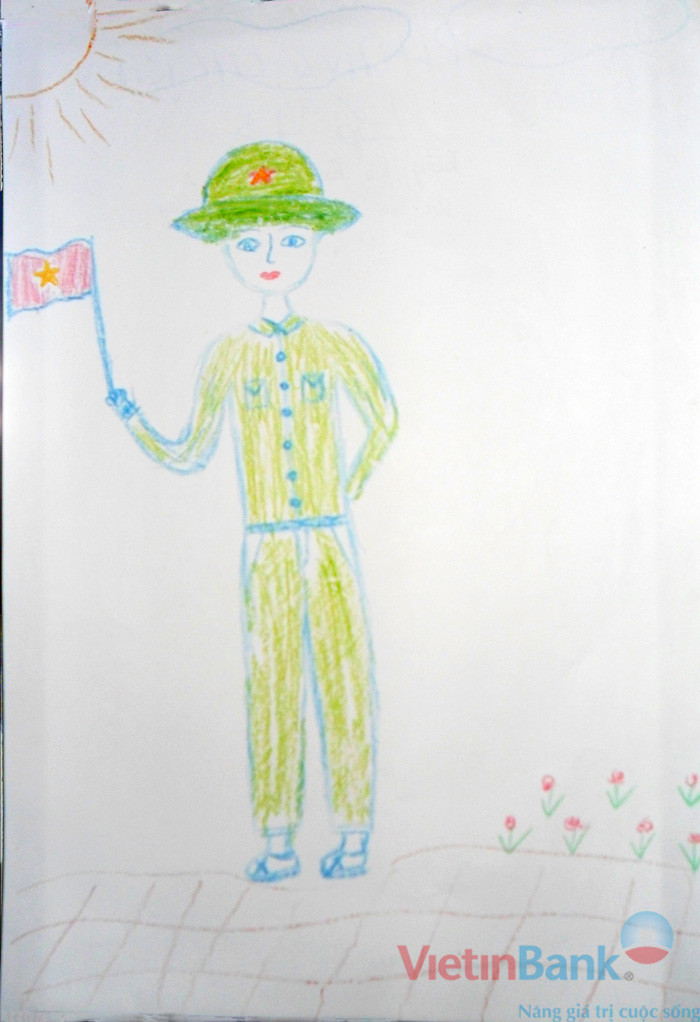 Ước mơ của em là trở thành chú bộ đội