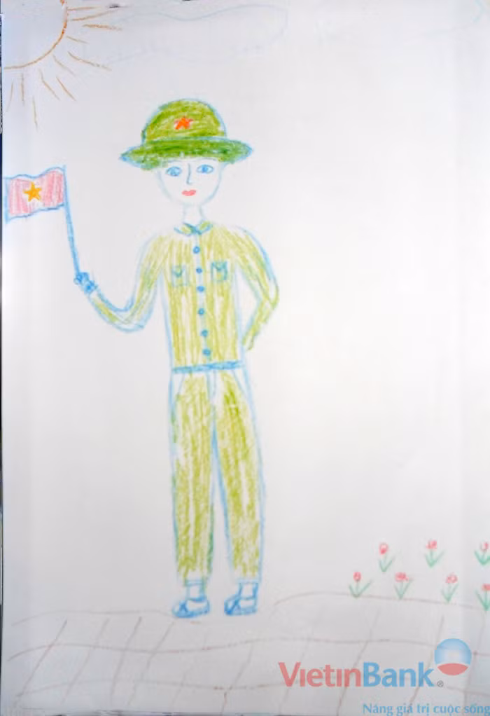 Ước mơ của em là trở thành chú bộ đội