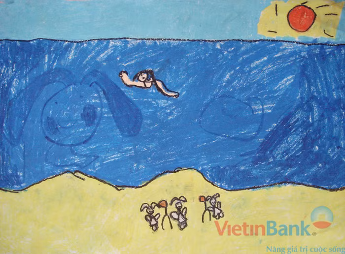 Em rất yêu biển và rất thích tắm biển. Em ước gì các bạn nhỏ đang bị bệnh nặng cũng được chơi và tắm biển mùa hè với em.