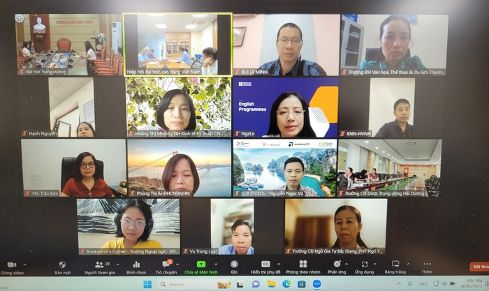 Lễ ra mắt Câu lạc bộ Các cơ sở đào tạo, bồi dưỡng tiếng Anh miền Bắc được tổ chức theo hình thức trực tiếp kết hợp trực tuyến.