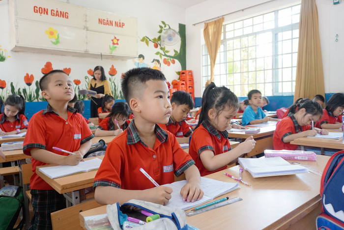 Học sinh Trường Tiểu học Tô Hiệu. Ảnh: PM