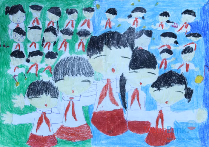 Em ước mơ các bạn trong trại trẻ mồ côi được đi học hát Quốc ca