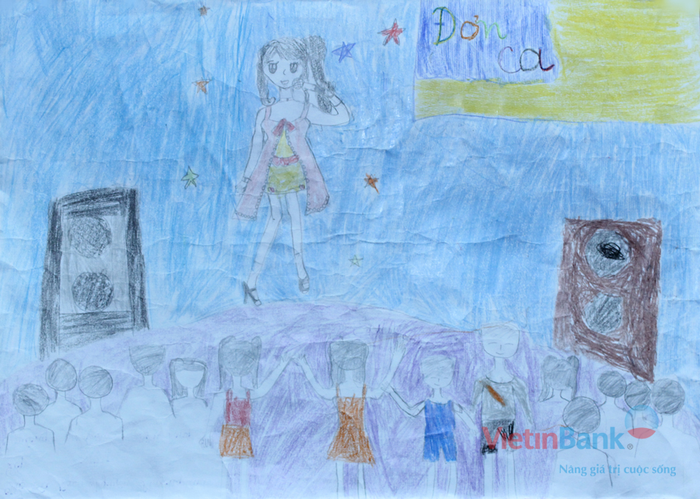 Em ước mơ trở thành ca sĩ