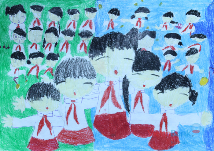 Em ước mơ các bạn trong trại trẻ mồ côi được đi học hát Quốc ca Em ước mơ các bạn trong trại trẻ mồ côi được đi học hát Quốc ca