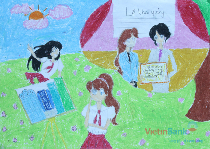 Bức tranh nói về ước mơ trở thành kiến trúc sư của em. Sau này, em sẽ xây dựng các trường tiểu học cho các bạn học sinh khuyết tật, để các bạn ấy cũng có thể đi học như chúng em bây giờ Bức tranh nói về ước mơ trở thành kiến trúc sư của em. Sau này, em sẽ xây dựng các trường tiểu học cho các bạn học sinh khuyết tật, để các bạn ấy cũng có thể đi học như chúng em bây giờ