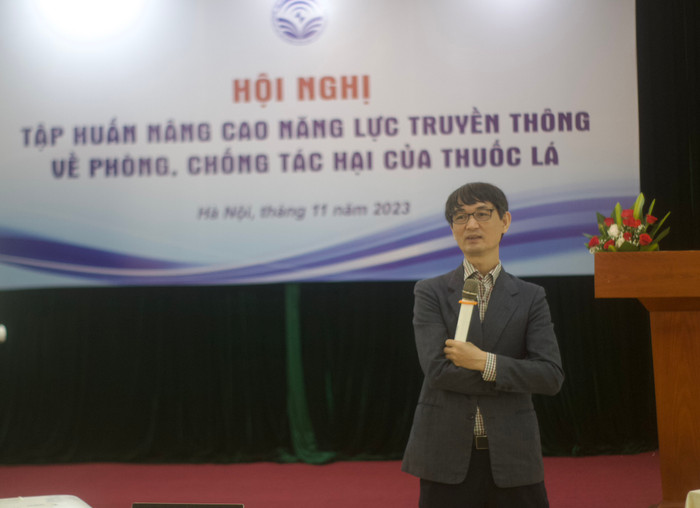 Thạc sĩ Nguyễn Tuấn Lâm, đại diện WHO khuyến cáo cần ban hành thêm nghị quyết về cấm lưu hành thuốc lá điện tử.