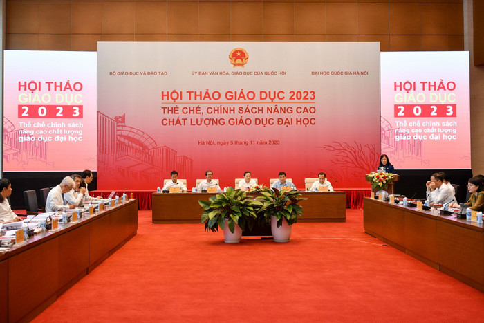 Hội thảo Giáo dục năm 2023: “Thể chế, chính sách nâng cao chất lượng giáo dục đại học”. Hội thảo Giáo dục năm 2023: “Thể chế, chính sách nâng cao chất lượng giáo dục đại học”.