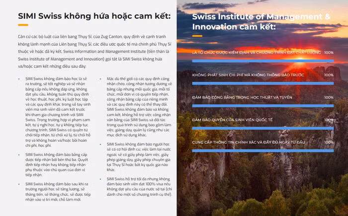 Ảnh chụp thông báo trên website.