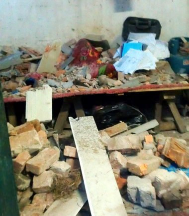 Hiện trường bên trong phòng nạn nhân.