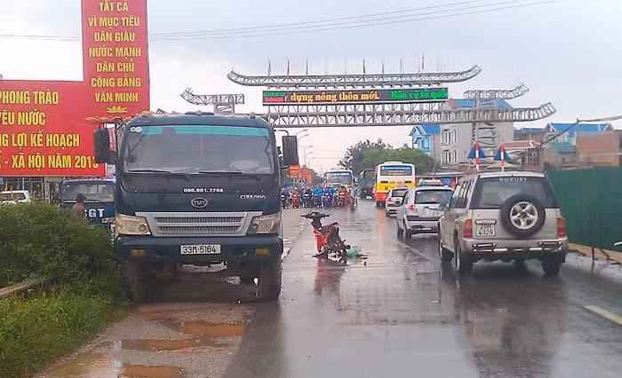 Hiện trường vụ tai nạn.