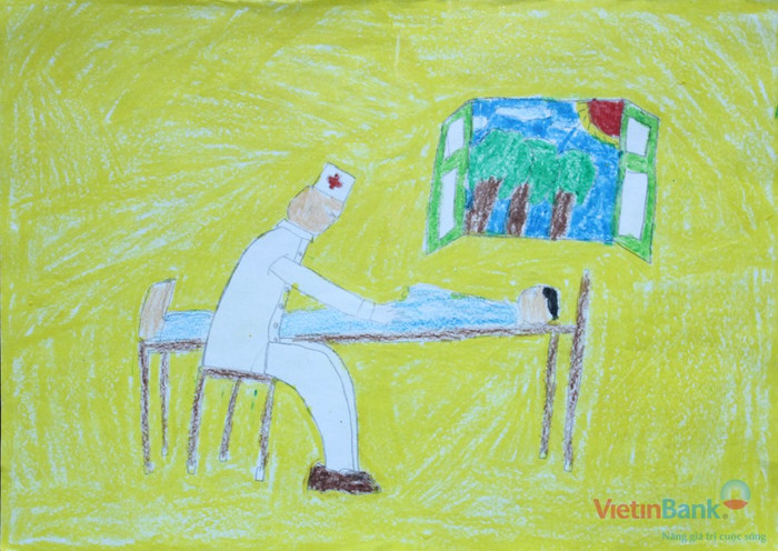 "Ước mơ của em là trở thành bác sĩ".