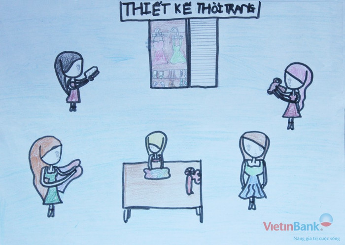 "Ước mơ của em là trở thành nhà thiết kế thời trang".