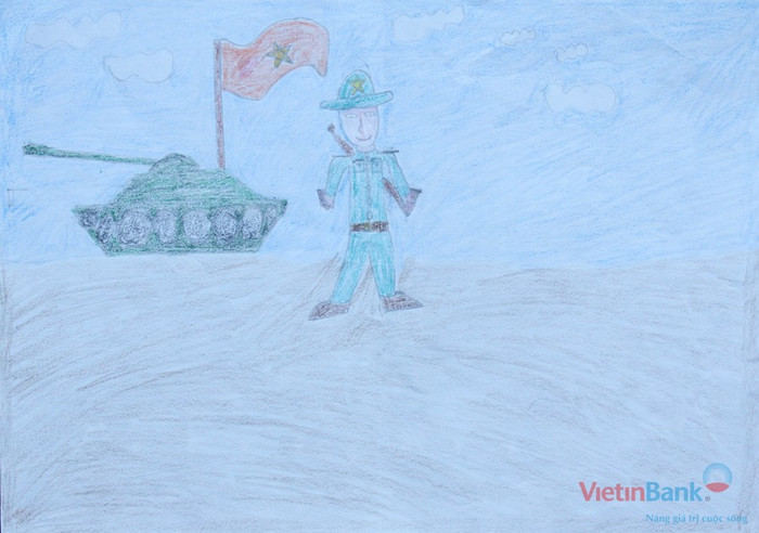 "Ước mơ của em là trở thành chú bộ đội".