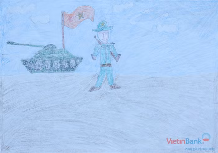 "Ước mơ của em là trở thành chú bộ đội".