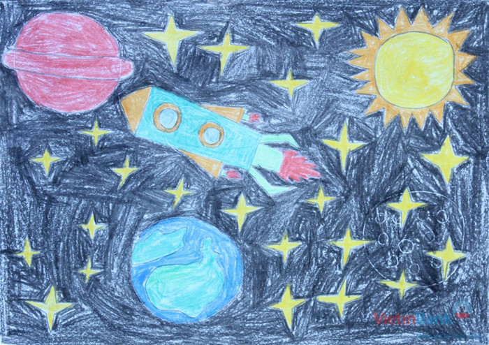 "Ước mơ của em là sau này lớn lên sẽ được lái tên lửa bay qua các dải ngân hà, hành tinh".