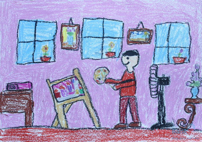 "Sau này lớn lên em muốn trở thành một họa sĩ".