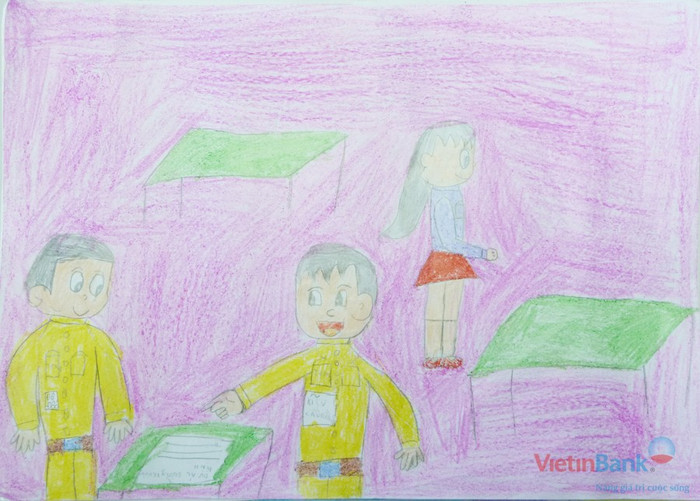 "Em muốn làm kỹ sư cầu đường để có thể xây những cây cầu, những con đường cho mọi người đi. Mọi người sẽ không phải đi thuyền qua sông để đi làm, trẻ con sẽ được đi học. Sẽ có rất nhiều con đường mới ở quê cho mọi người đi. Rồi sau này, mọi người sẽ được đi trên những con đường đẹp, giao thông sẽ thuận tiện hơn".