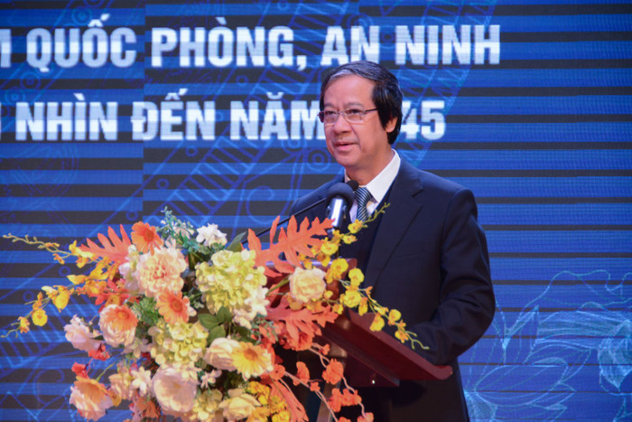 Bộ trưởng Bộ Giáo dục và Đào tạo Nguyễn Kim Sơn phát biểu khai mạc Hội nghị. (Ảnh: Bộ Giáo dục và Đào tạo) Bộ trưởng Bộ Giáo dục và Đào tạo Nguyễn Kim Sơn phát biểu khai mạc Hội nghị. (Ảnh: Bộ Giáo dục và Đào tạo)