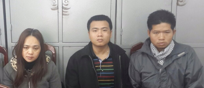 Các đối tượng Minh, Quang, Long tại cơ quan điều tra. Các đối tượng Minh, Quang, Long tại cơ quan điều tra.