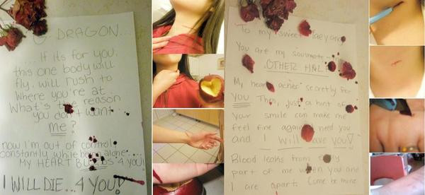 Tháng 12/2009, hai bức thư nhỏ máu gửi cho nhóm Big Bang đã được đăng trên trang Twitter. Một fan hâm mộ đã cắt máu ở cổ và gan bàn tay trong bức thư gửi cho Taeyang và một fan khác thì cắt máu từ cổ và cổ tay trong bức thư gửi cho G-Dragon.