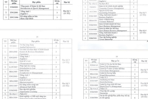 Bản mô tả chương trình đào tạo đại học ngành Quản lý Thể dục thể thao (sau rà soát) được Trường Đại học Đại Nam ban hành vào tháng 7/2023. (Ảnh: cắt màn hình) Bản mô tả chương trình đào tạo đại học ngành Quản lý Thể dục thể thao (sau rà soát) được Trường Đại học Đại Nam ban hành vào tháng 7/2023. (Ảnh: cắt màn hình)