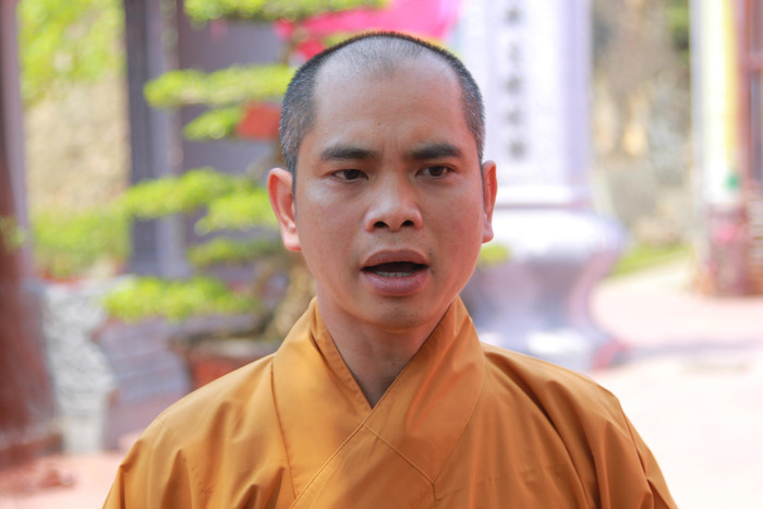 Đại đức Thích Trí Thịnh, Trụ trì chùa Kim Sơn Lạc Hồng.(Ảnh: Mạnh Đoàn)