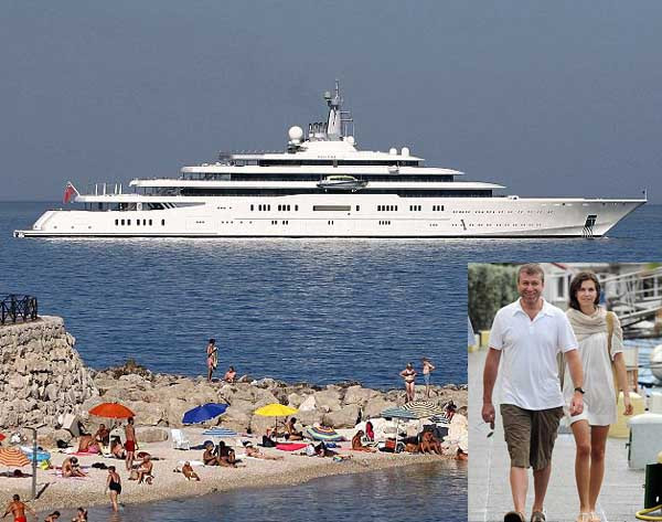 Và du thuyền của Abramovich. Và du thuyền của Abramovich.