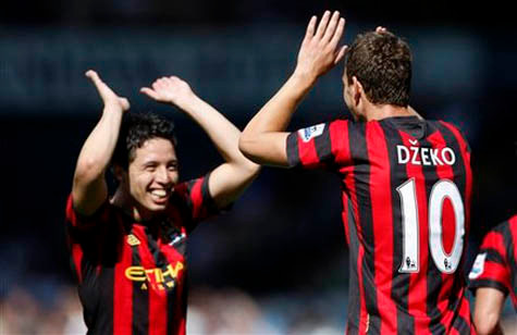 Nasri và Dzeko làm nên chiến thắng cho Man City Nasri và Dzeko làm nên chiến thắng cho Man City