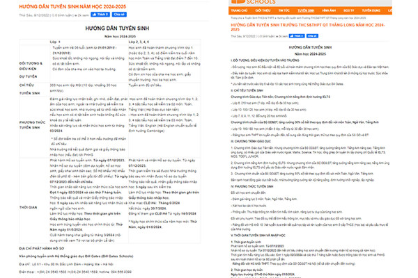 Nhà trường thông báo hướng dẫn tuyển sinh bậc tiểu học và bậc trung học cơ sở & trung học phổ thông. tuyen-sinh.jpg