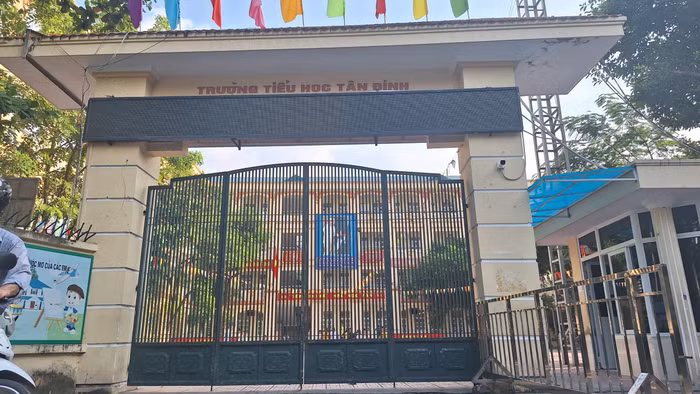 Trường Tiểu học Tân Định. (Ảnh: NP)