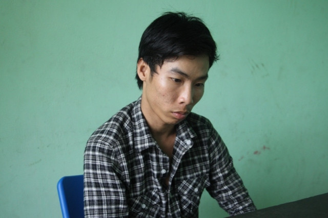 Nguyễn Trọng Tâm và Huỳnh Trọng Nguyên tại cơ quan công an Nguyễn Trọng Tâm và Huỳnh Trọng Nguyên tại cơ quan công an