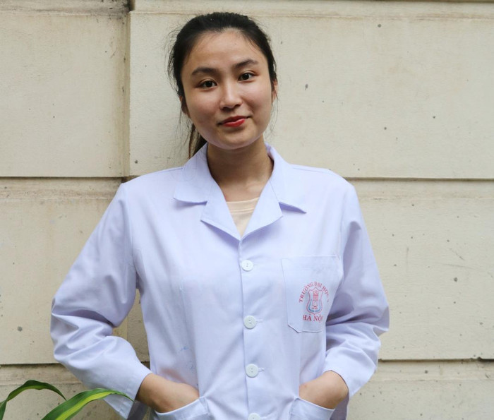 Vũ Thị Hương Giang - sinh viên năm thứ 4 Đại học Y Hà Nội (Ảnh: Phạm Minh) Vũ Thị Hương Giang - sinh viên năm thứ 4 Đại học Y Hà Nội (Ảnh: Phạm Minh)