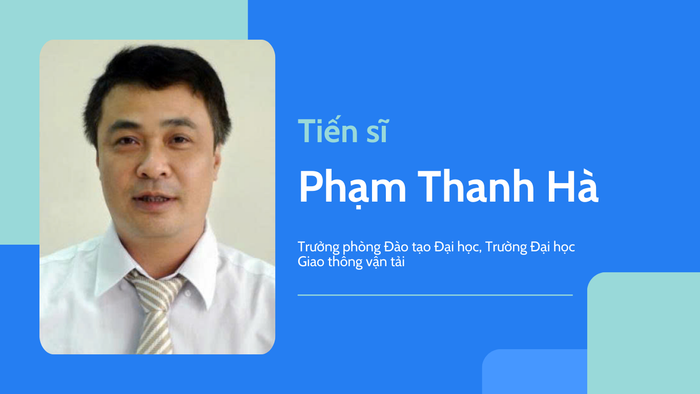 Tiến sĩ Phạm Thanh Hà - Trưởng phòng, Phòng Đào tạo đại học, Trường Đại học Giao thông vận tải. Ảnh: NVCC. ảnh hà gtvt.png