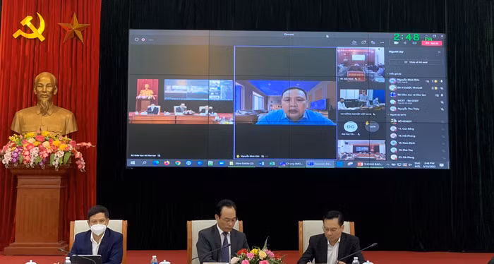Đại diện các đại học, trường đại học chia sẻ tại Hội nghị trực tuyến tuyển sinh cao đẳng ngành Giáo dục Mầm non, tuyển sinh đại học năm 2022. (Ảnh: Hoài Ân)