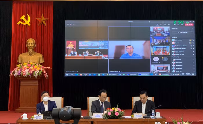 Hội nghị trực tuyến tuyển sinh cao đẳng ngành Giáo dục Mầm non, tuyển sinh đại học năm 2022. (Ảnh: Hoài Ân)