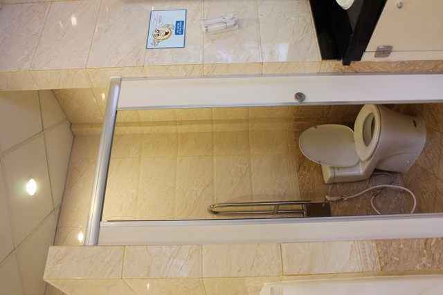 Đặc biệt nhà vệ sinh còn trang bị một buồng dành cho người khuyết tật