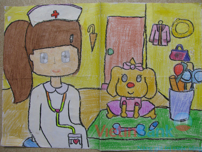 Ước mơ của em là làm 1 bác sĩ thú y, em muốn dành dụm tiền mình kiếm được để quyên góp ủng hộ những bạn nhỏ này.