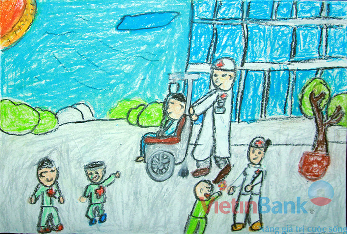 Tặng hoa cho bác sĩ