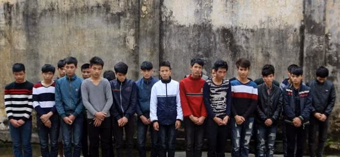 Các đối tượng tại cơ quan điều tra.