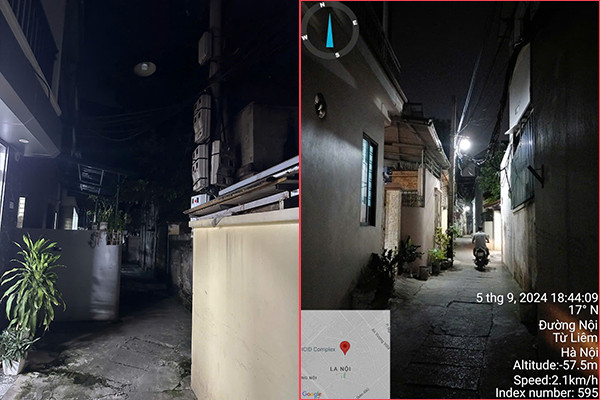 Phản ánh của người dân (bên trái ảnh) và vào ngày 5/9, Ban quản lý dự án đầu tư xây dựng quận Hà Đông đã khắc phục hệ thống đèn chiếu sáng ở nơi đây. i-ha-noi-phan-anh-van-minh-do-thi.jpg