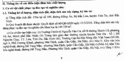 Danh sách các cơ sở đào tạo của Trường Đại học Quốc tế Bắc Hà. Ảnh: Đề án tuyển sinh năm 2024 (dự thảo) Danh sách các cơ sở đào tạo của Trường Đại học Quốc tế Bắc Hà. Ảnh: Đề án tuyển sinh năm 2024 (dự thảo)