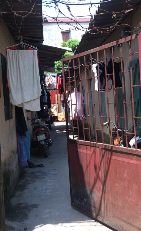 Dãy trọ nơi xảy ra vụ tự thiêu.